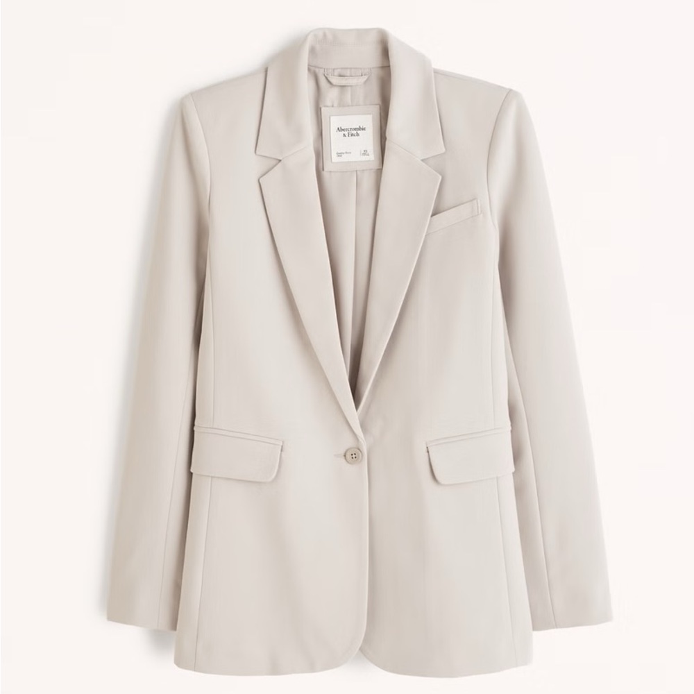 Abercrombie Classic Suiting Blazer - Light Taupe XS